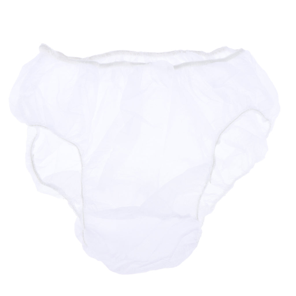 50pcs Nonwoven Underwear Panties Handy Briefs for Travel Hotel Spa White