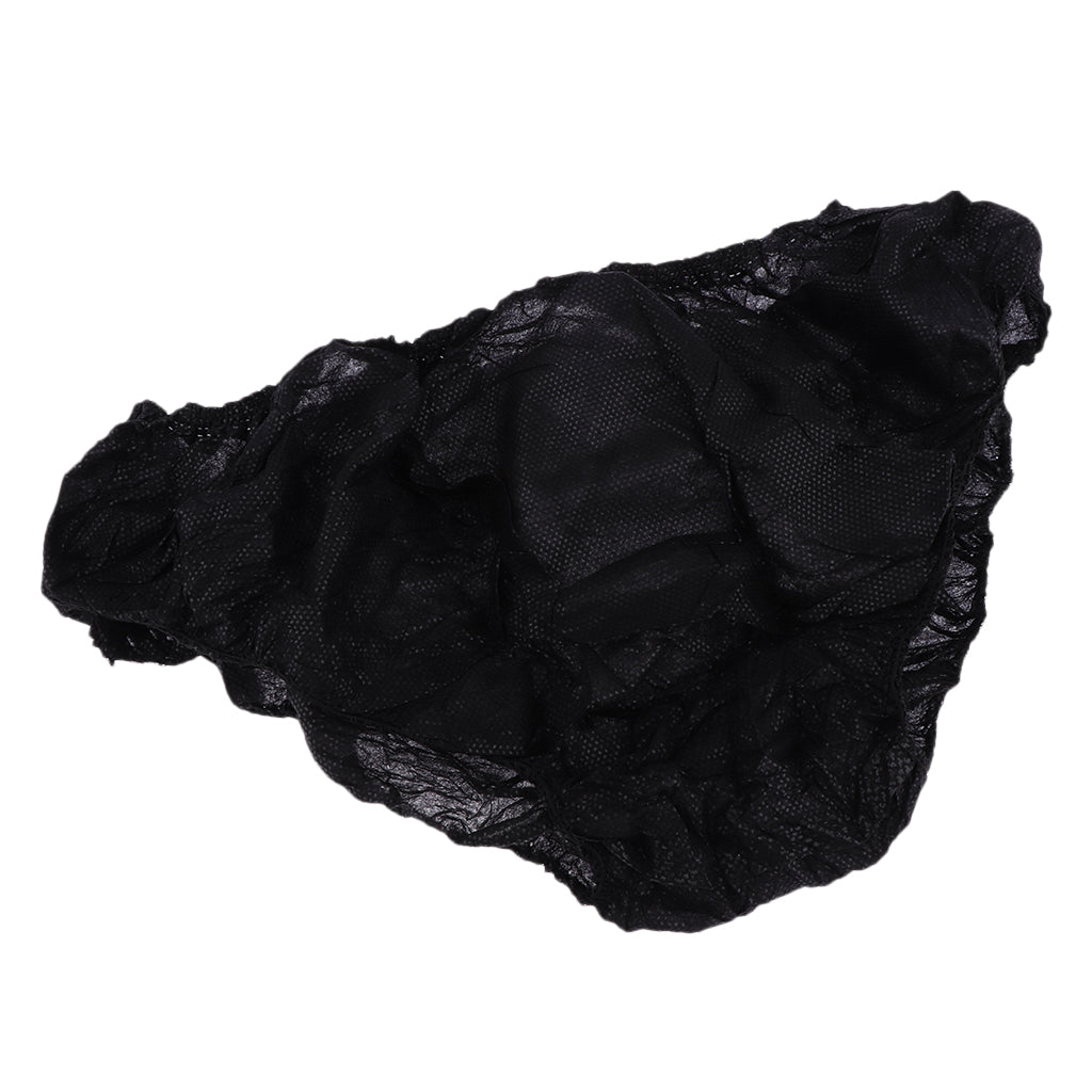 50pcs Nonwoven Underwear Panties Handy Briefs Set for Travel Hotel Spa Black