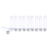 10x 40/50ml Plastic Test Tubes Vial Sample Container with Caps purplish red