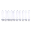 10x 40/50ml Plastic Test Tubes Vial Sample Container with Caps purplish red