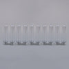 10x 40/50ml Plastic Test Tubes Vial Sample Container with Caps purplish red