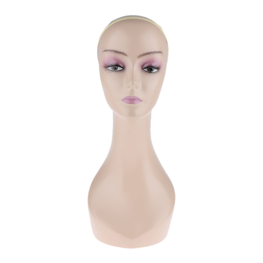 Mannequin Head Female Cosmetology Wig Hats Necklace Display Model Skin