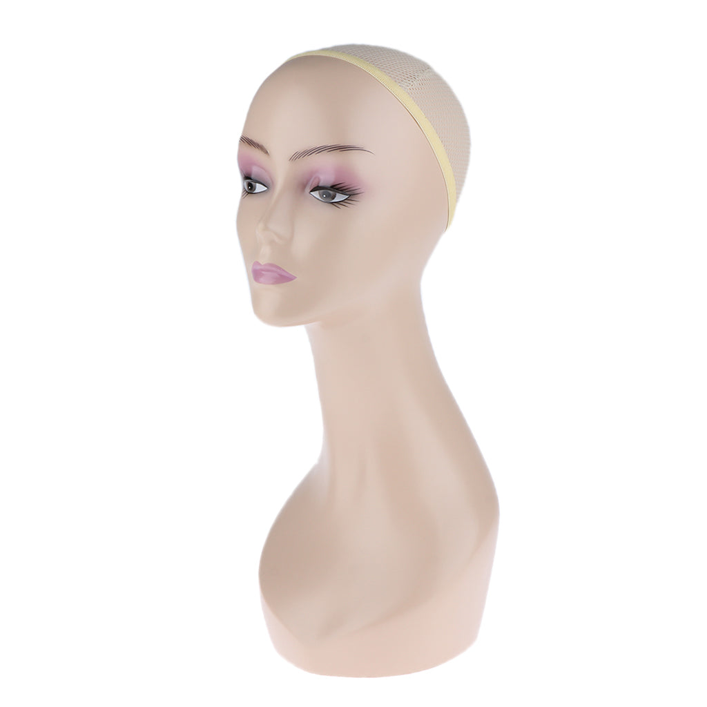 Mannequin Head Female Cosmetology Wig Hats Necklace Display Model Skin