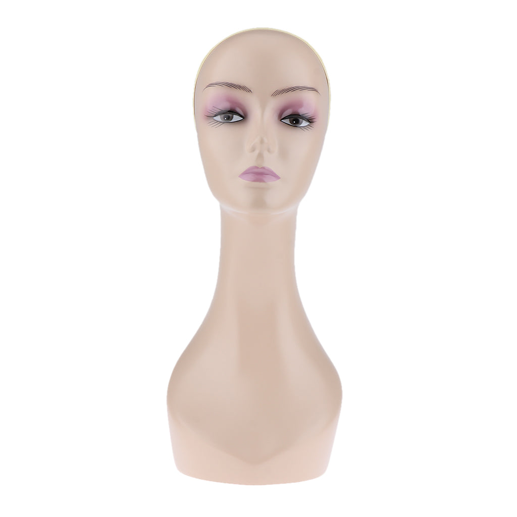 Mannequin Head Female Cosmetology Wig Hats Necklace Display Model Skin