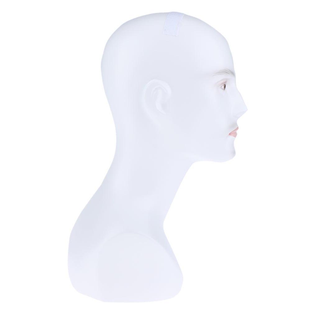 Mannequin Head Male Pro Cosmetology Wigs Hats Necklace Display Model White