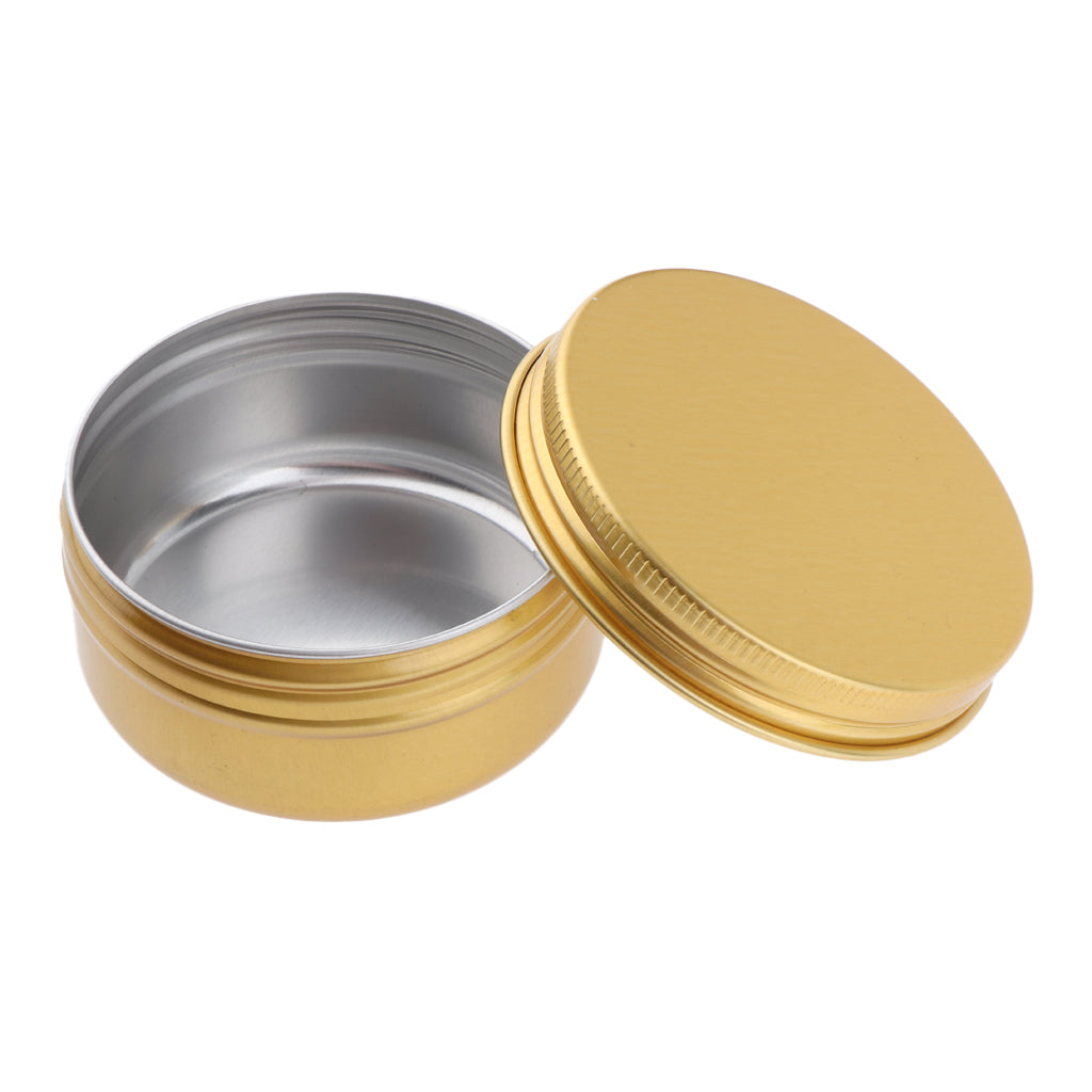 5pcs Empty Makeup Aluminium Pot Jar Tin Lip Balm Container Storage Box 150ml