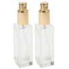 2Pcs 30ml Glass Perfume Empty Bottle Atomizer Pump Sprayer Refillable Travel Gold