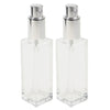 2Pcs 30ml Glass Perfume Empty Bottle Atomizer Pump Sprayer Refillable Travel Silver