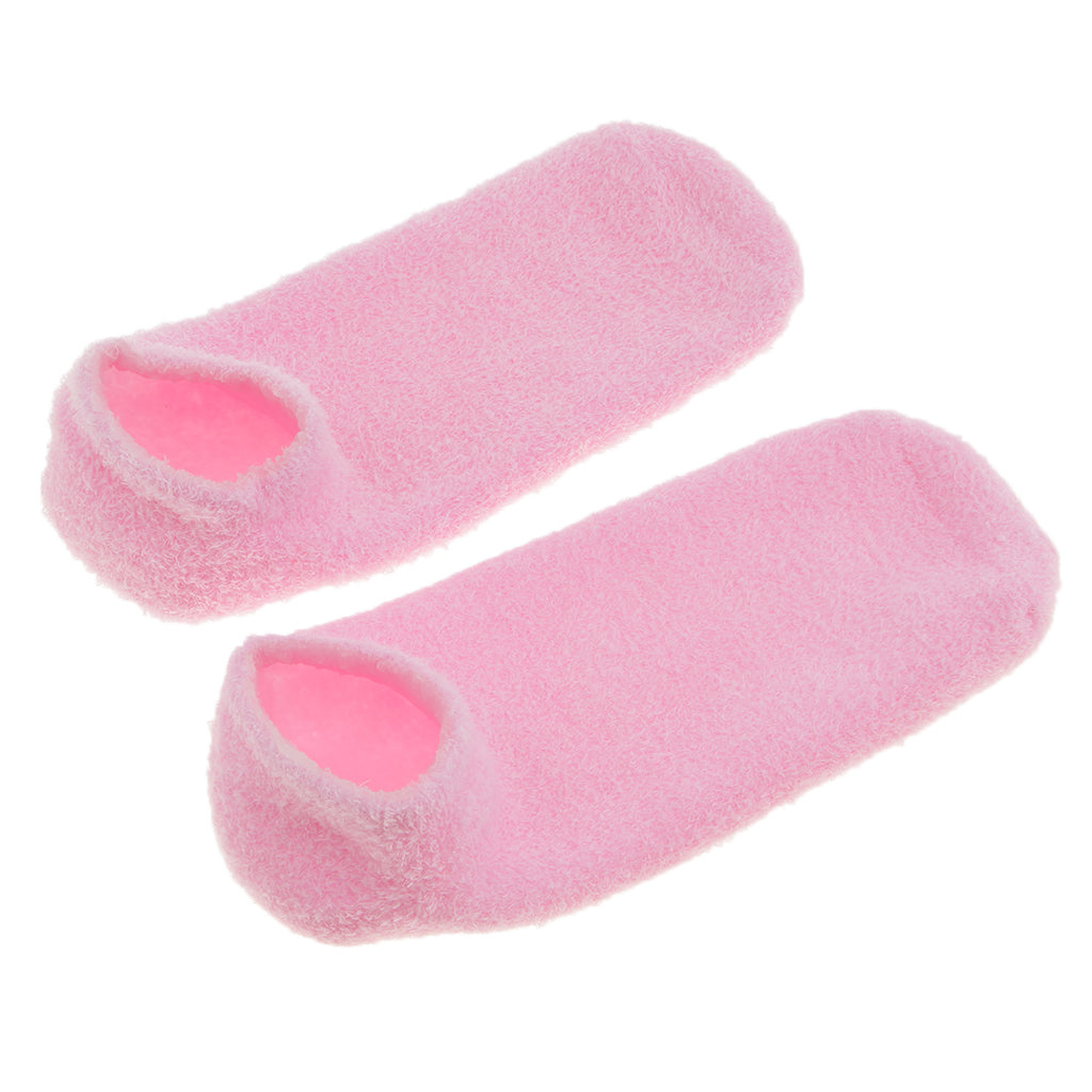 1 Pair Ultra-Soft Moisturizing Socks with Spa Quality Gel for Moisturizing Pink