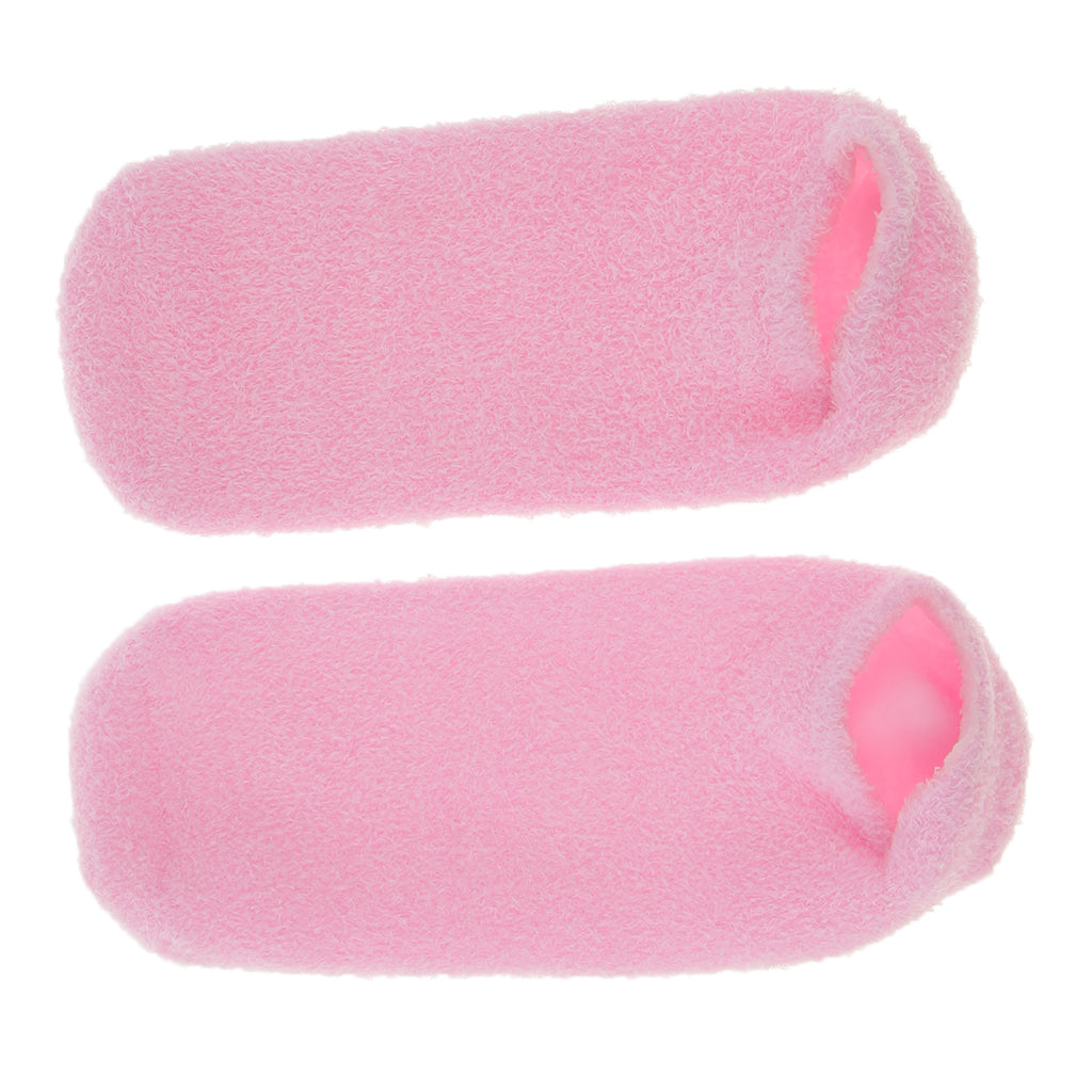 1 Pair Ultra-Soft Moisturizing Socks with Spa Quality Gel for Moisturizing Pink