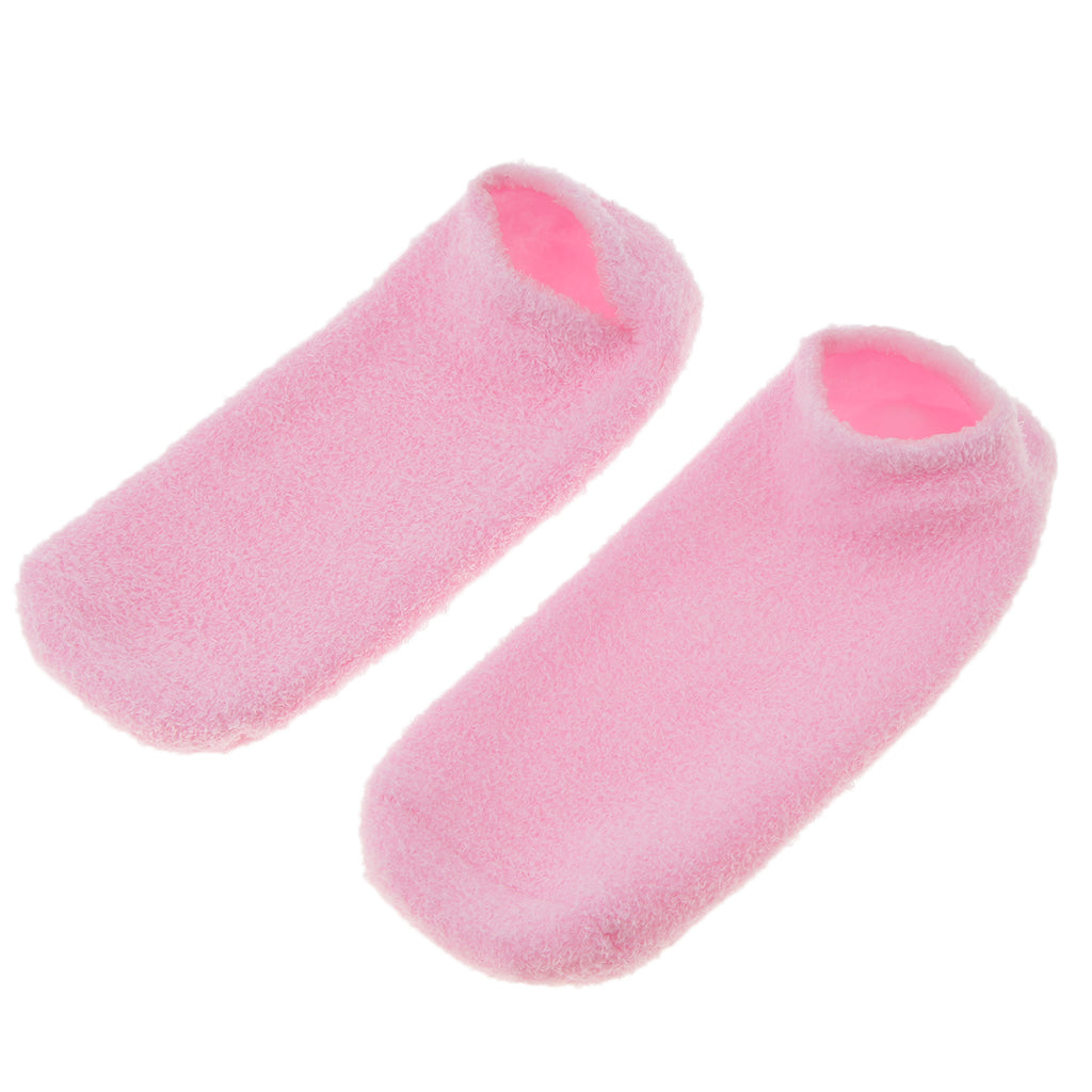 1 Pair Ultra-Soft Moisturizing Socks with Spa Quality Gel for Moisturizing Pink