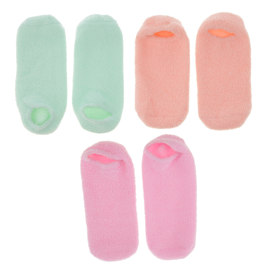 1 Pair Ultra-Soft Moisturizing Socks with Spa Quality Gel for Moisturizing Pink