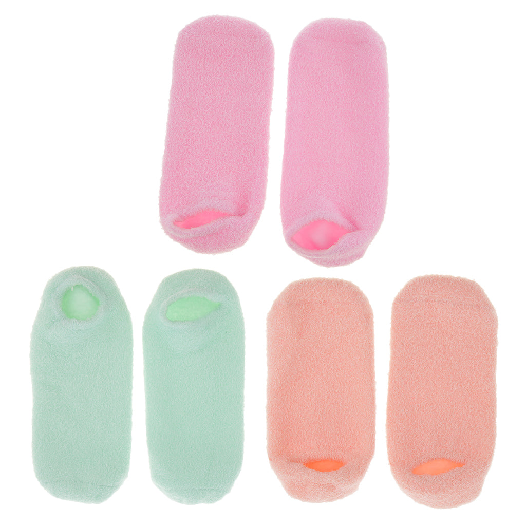 1 Pair Ultra-Soft Moisturizing Socks with Spa Quality Gel for Moisturizing Pink