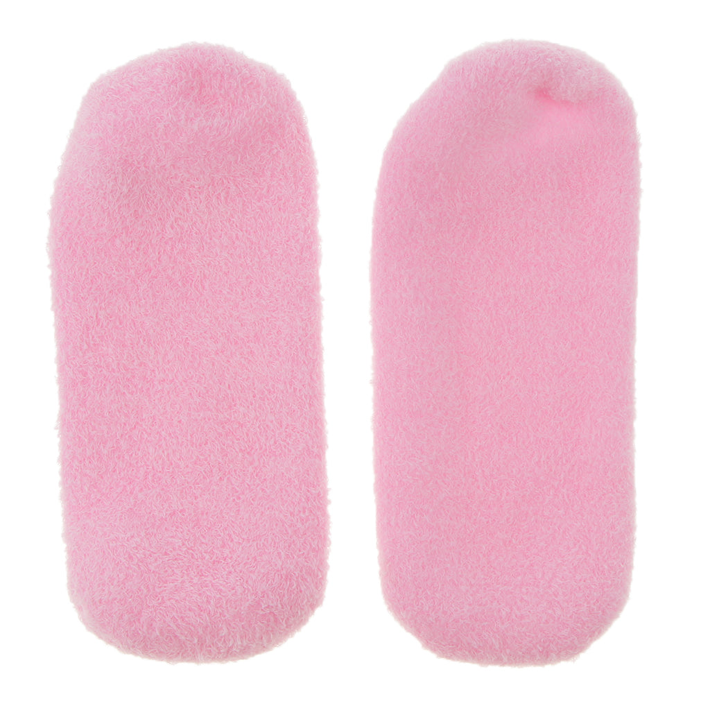 1 Pair Ultra-Soft Moisturizing Socks with Spa Quality Gel for Moisturizing Pink