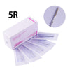 100 Pieces Microblading Permanent Makeup Needles For Tattoo Eyebrow Pen 5R