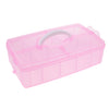 10 Grids Handheld Storage Box Case Home Organizer Earring Jewelry Container Pink