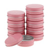 10x 60ml Round Aluminum Cosmetics Cream Empty Lip Balm Containers Jars Tin Pink