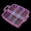 3 Tiers Large Plastic Storage Box Case Nail Art Craft Makeup Organizer & Lid Pink