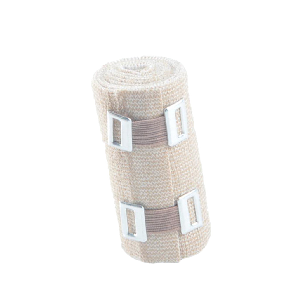 Elastic Bandage Sports Injury Protection Compression Wrap Brace Hook Closure 15cmx4.5m