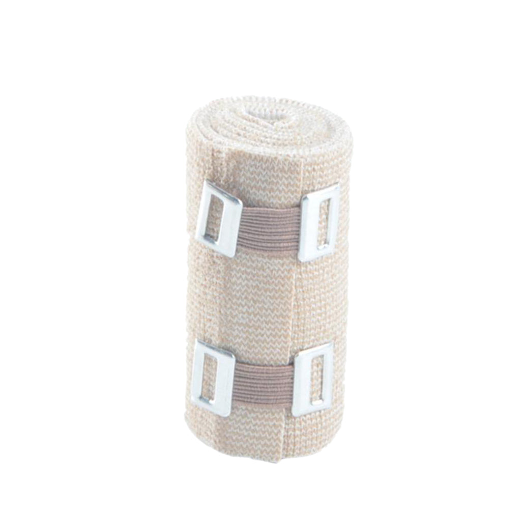 Elastic Bandage Sports Injury Protection Compression Wrap Brace Hook Closure 15cmx4.5m