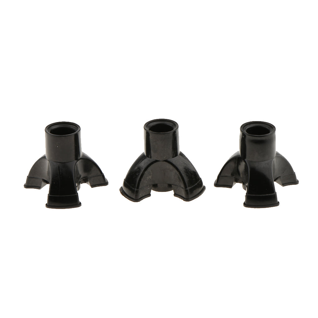 3Pcs Crutch Ferrules Rubber End Walking Stick Tips Feet Trekking Pole Bottom 19mm