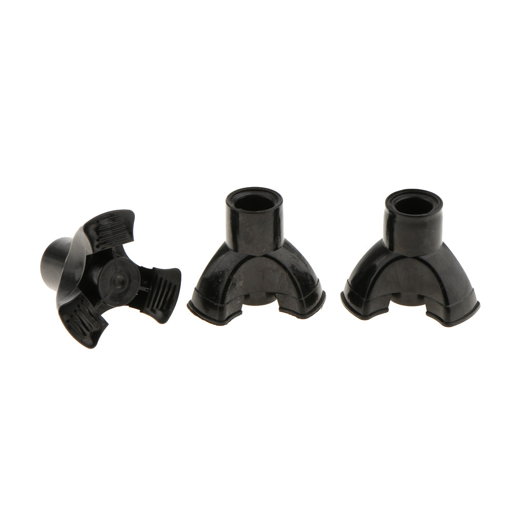 3Pcs Crutch Ferrules Rubber End Walking Stick Tips Feet Trekking Pole Bottom 19mm