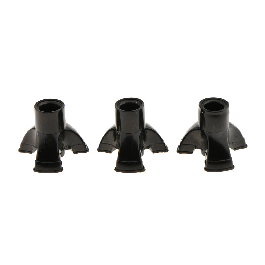 3Pcs Crutch Ferrules Rubber End Walking Stick Tips Feet Trekking Pole Bottom 19mm