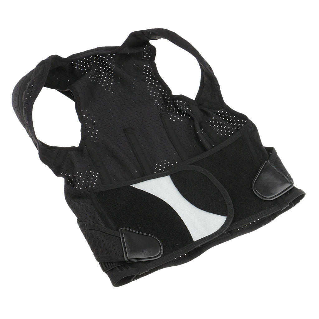 Unisex Posture Corrector Body Back Lumbar Shoulder Belt Brace Support L