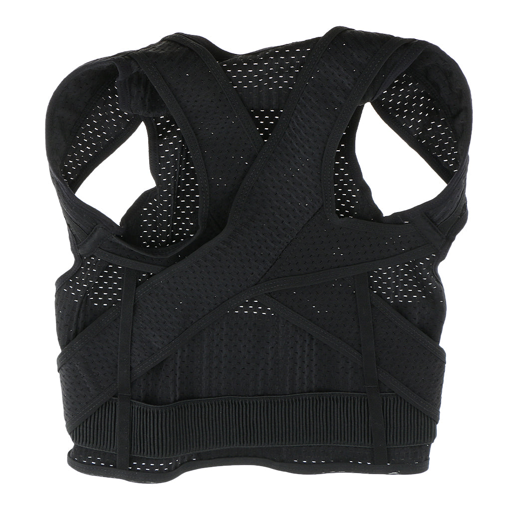 Unisex Posture Corrector Body Back Lumbar Shoulder Belt Brace Support L