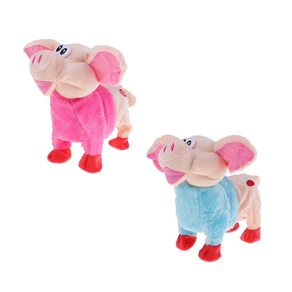 Battery Powered Electric Pig Walking Singing Pig Grunt Pet Child Gift Red