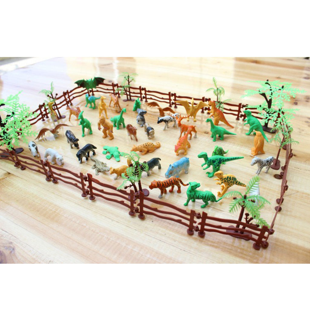 Simulation Zoo Scene Model Animals Models Toys Set Kids Educational Gift