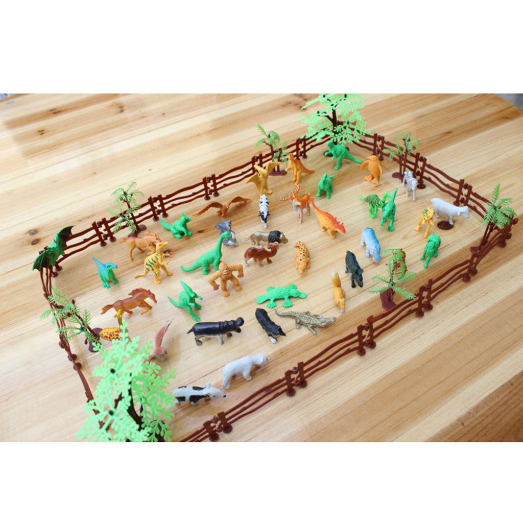 Simulation Zoo Scene Model Animals Models Toys Set Kids Educational Gift