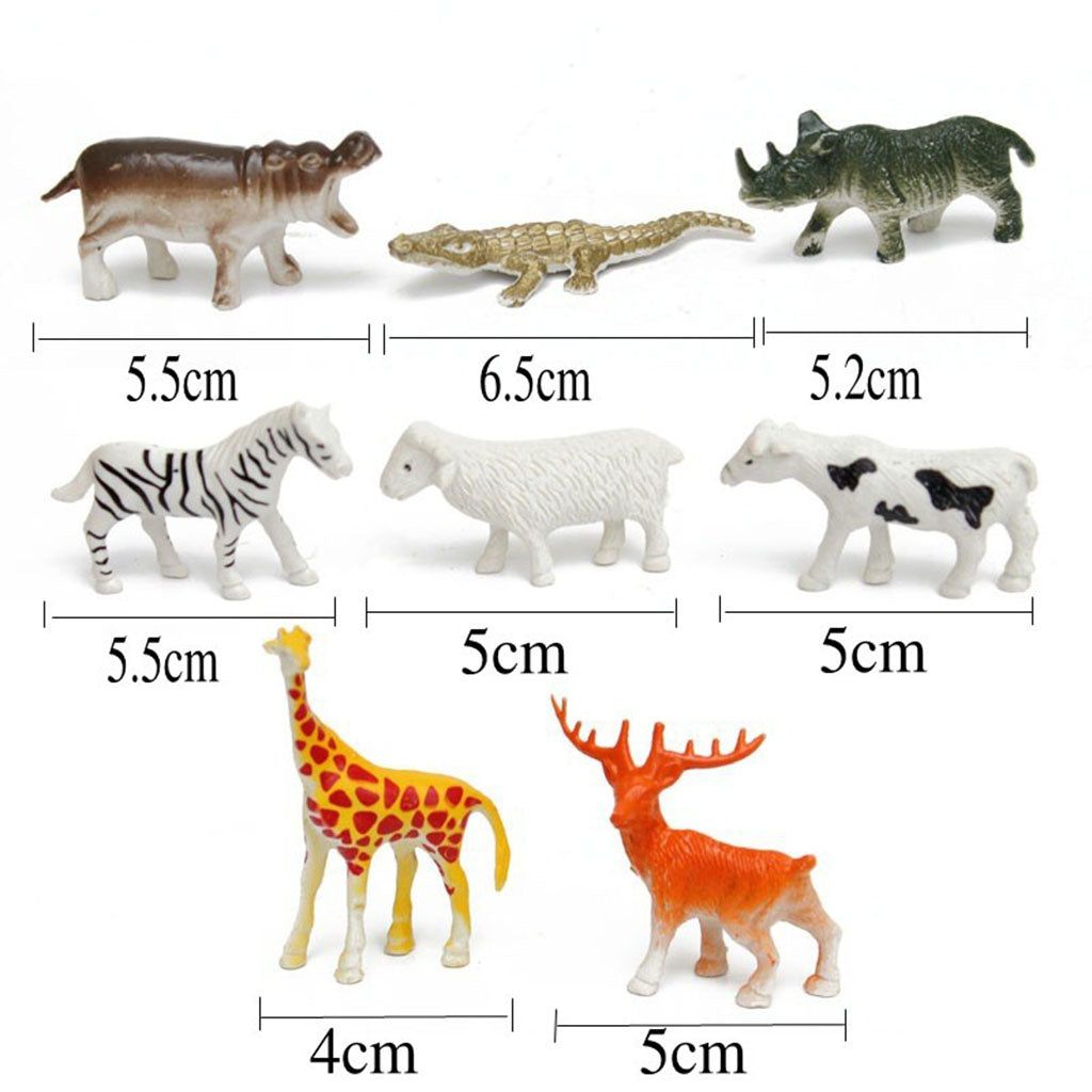 Simulation Zoo Scene Model Animals Models Toys Set Kids Educational Gift