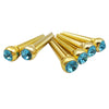 Set of 6 Bridge Pins for Acoustic Guitar Replacement Parts Blue