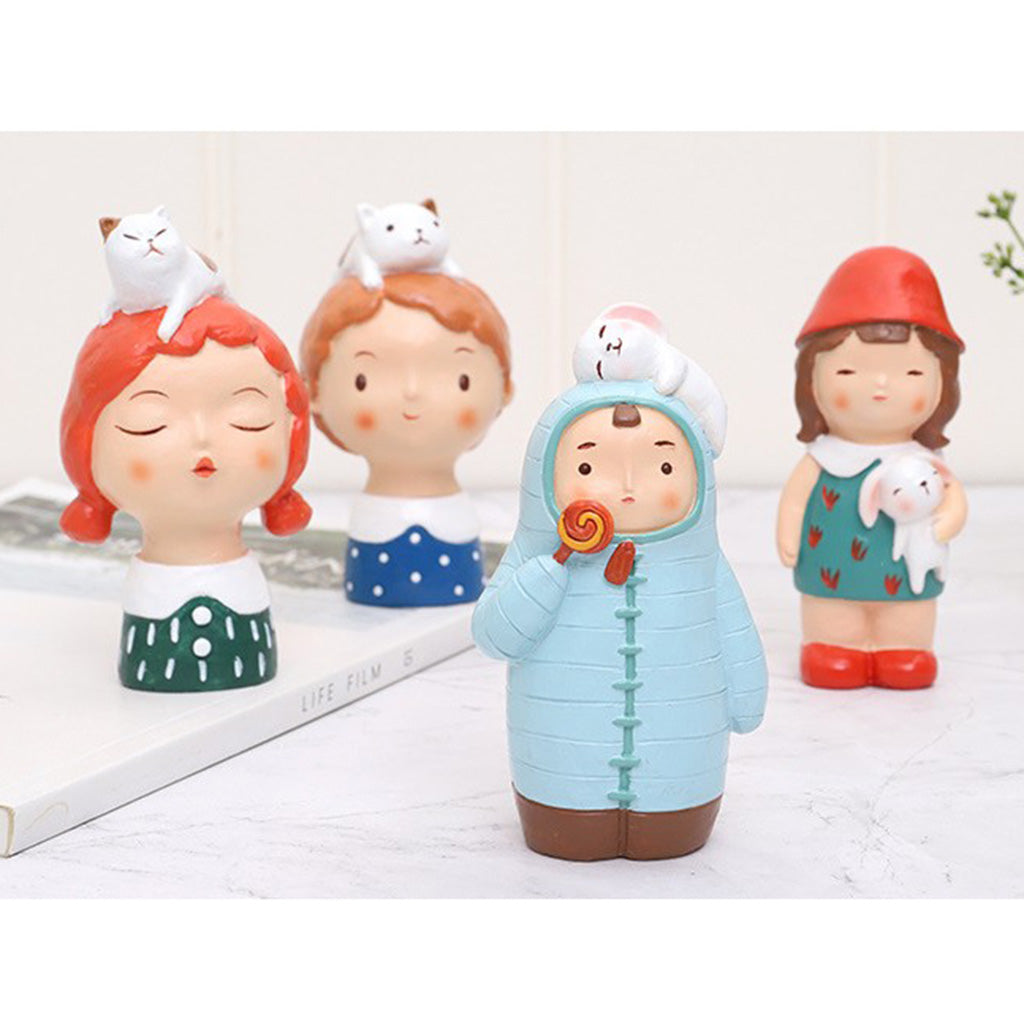 Cute Cartoon Girl Figure Ornament Garden Decoration B