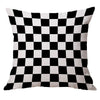 Square Cushion Cover for Soft Car Home Decor Black and white square 60x60cm