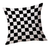 Square Cushion Cover for Soft Car Home Decor Black and white square 60x60cm