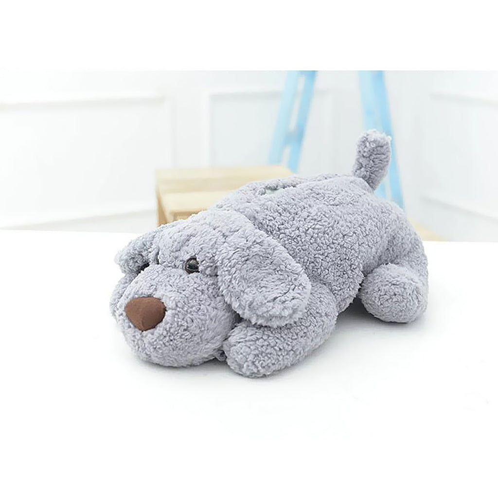 Plush Puppy Dog Tissue Box Cover Car Holder Organizer Home Decor Grey