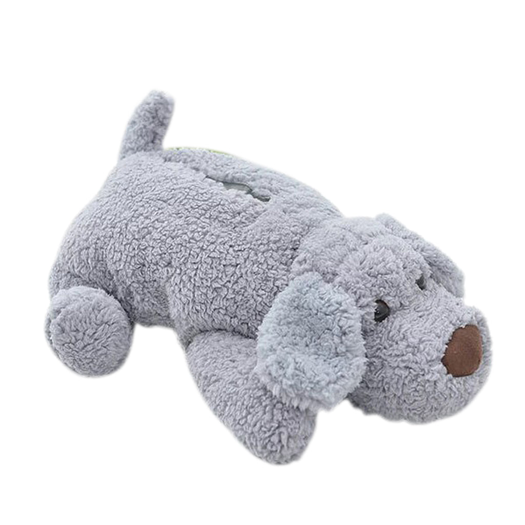 Plush Puppy Dog Tissue Box Cover Car Holder Organizer Home Decor Grey