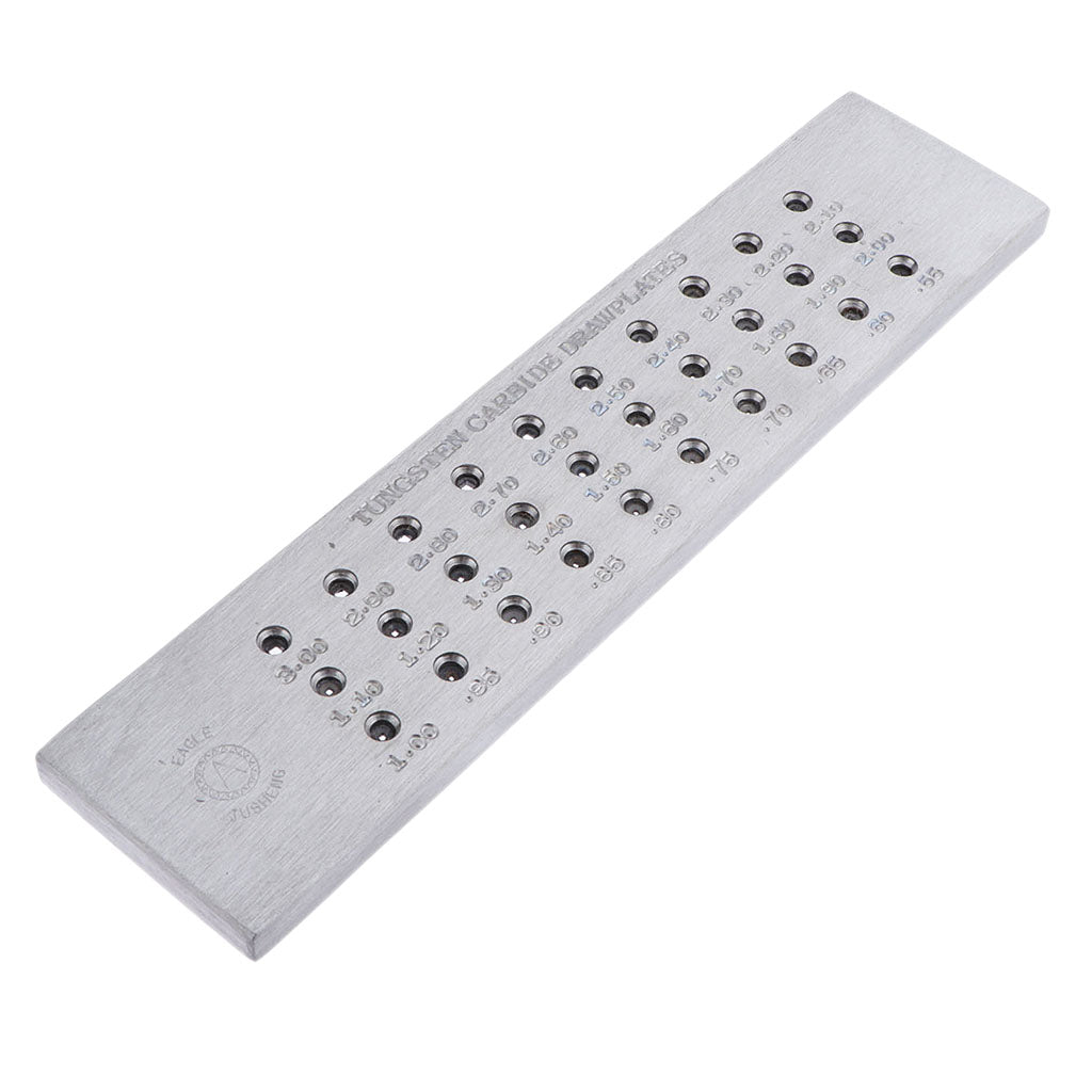 Square 30 Holes Tungsten Carbide Metal Wire Drawplate Jewelry Tool 0.55-3mm