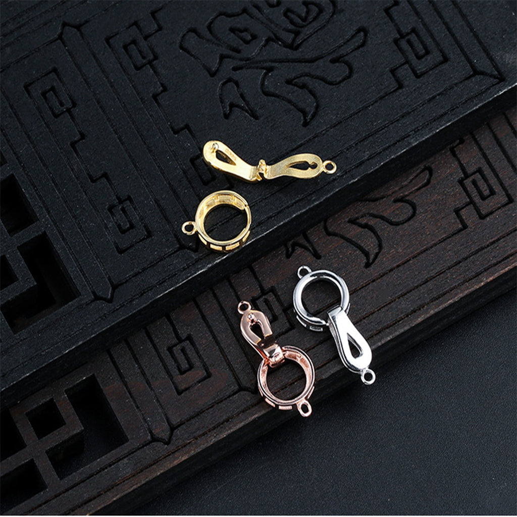 1Pcs Sterling Silver Jewelry Clasps Hooks for DIY Bracelet Necklace Gold