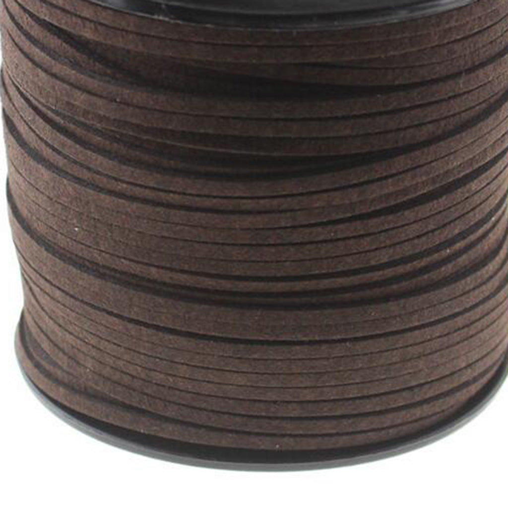 3mm 100 yards suede cord string rope jewelry making supply dark coffee