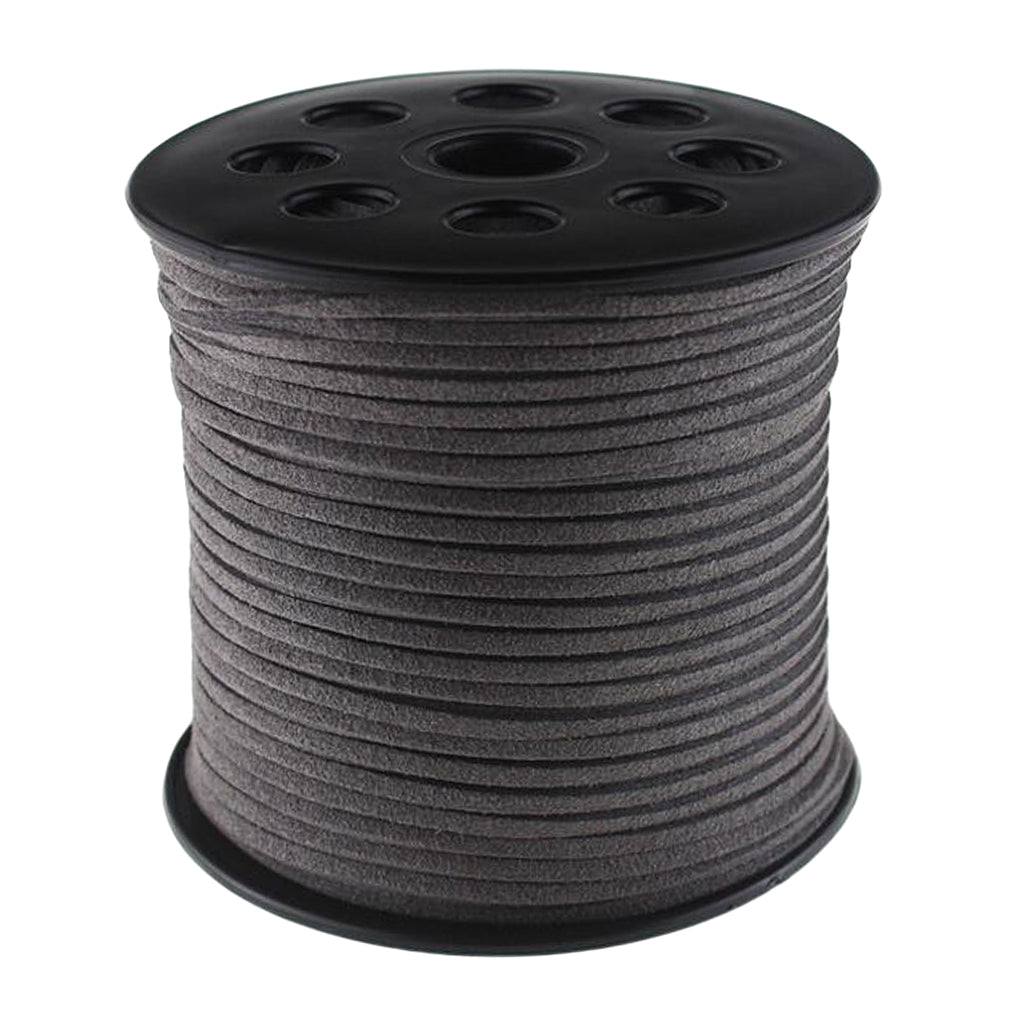 3mm 100 yards suede cord string rope jewelry making supply dark grey