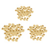 50Pcs Gold Plated Blank Flat Pad Ear Stud Earring Accessory & Backs 4mm