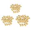 50Pcs Gold Plated Blank Flat Pad Ear Stud Earring Accessory & Backs 4mm