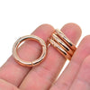 10pcs 28mm Round Spring Snap Hooks carabiner key chain key ring  golden