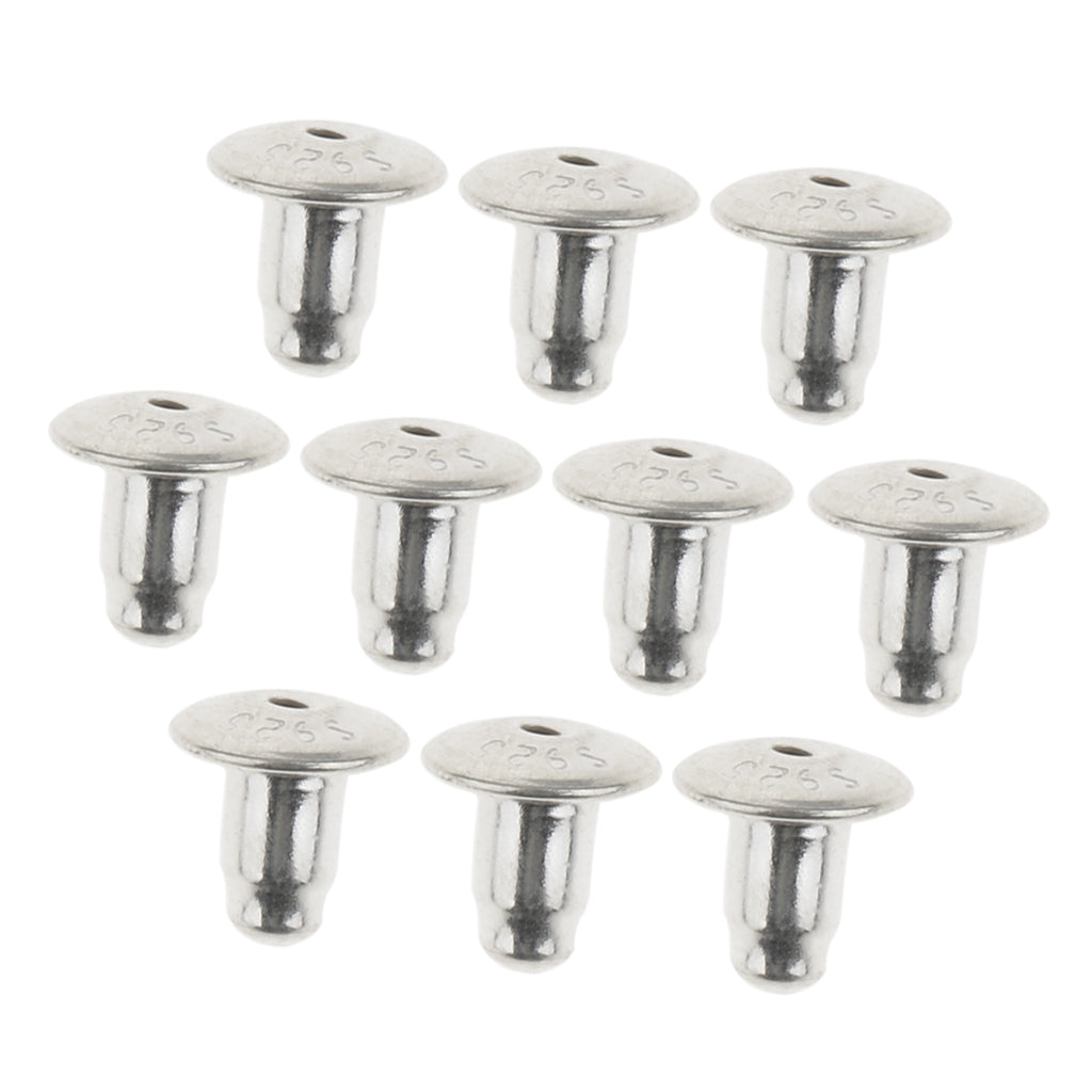 10 Pieces 925 Sterling Silver Earring Safety Back Earnut 6mm