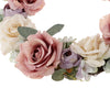 Artificial Silk Flower Leaves Door Wreath Garland Wedding Decorations Pink