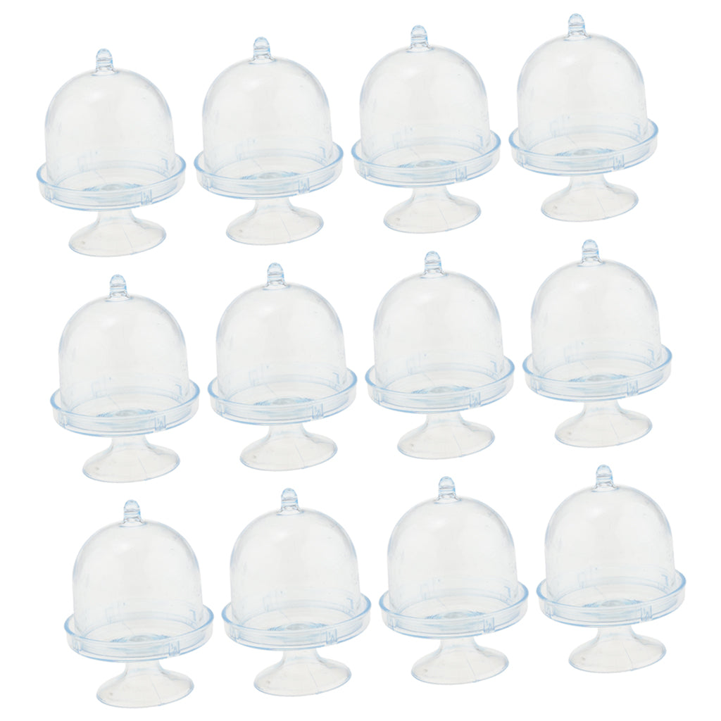 12pcs Acrylic Cup Shape Candy Box Sweet Gift Box Party Baby Shower Blue