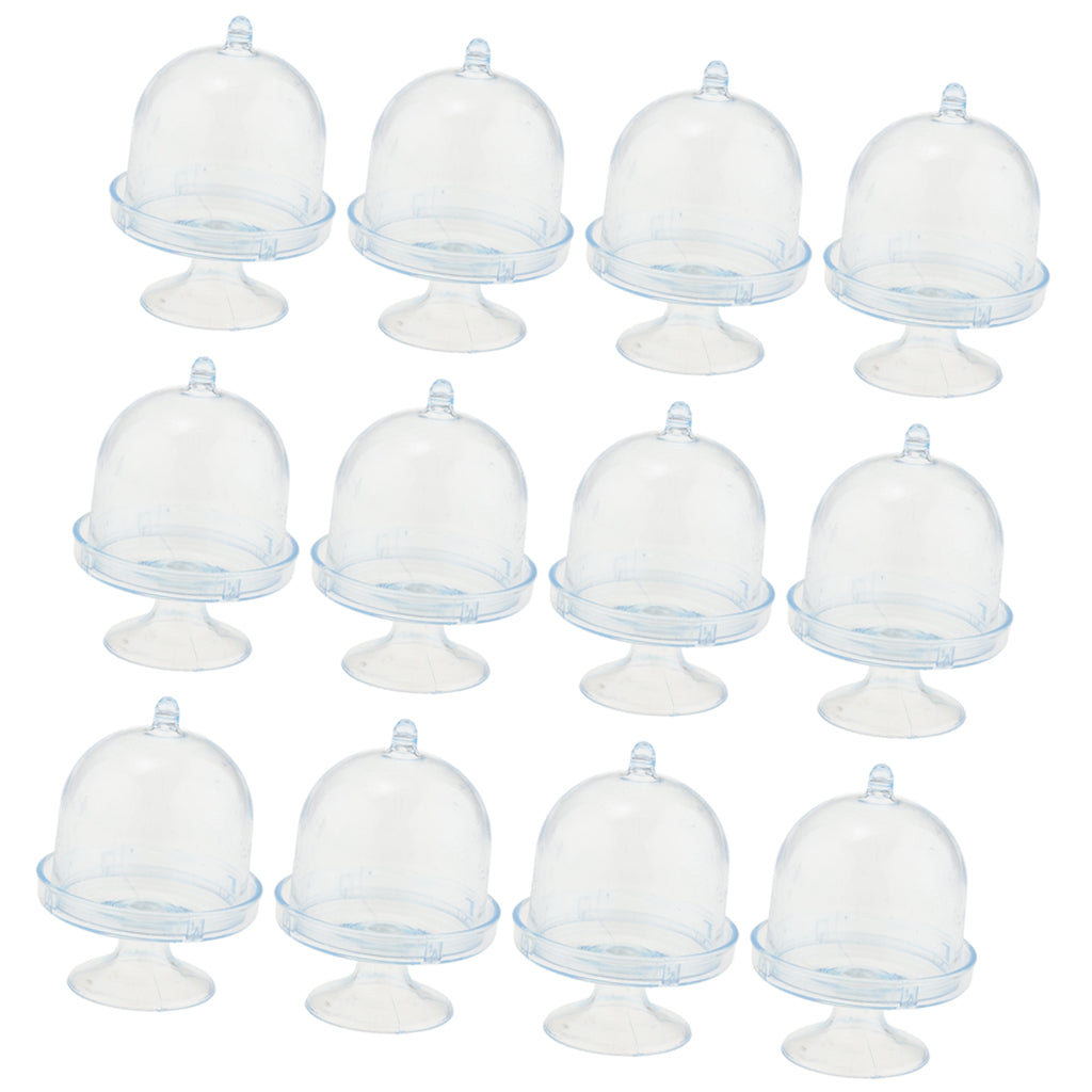 12pcs Acrylic Cup Shape Candy Box Sweet Gift Box Party Baby Shower Blue